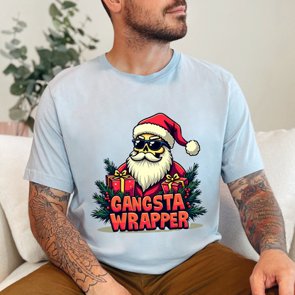 Gangsta Wrapper Sarcastic Christmas Tee