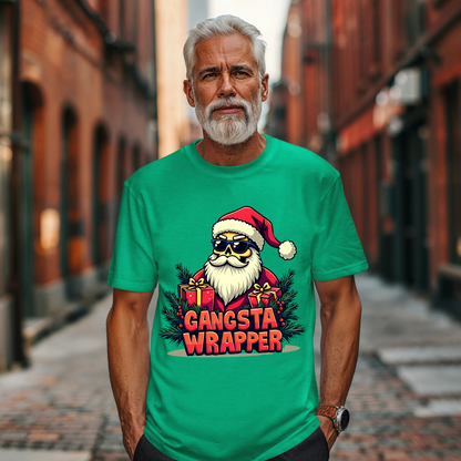 Gangsta Wrapper Sarcastic Christmas Tee