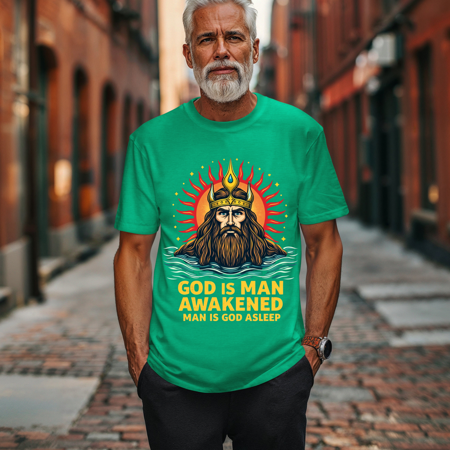 God is Man Awakened Spiritual Tee