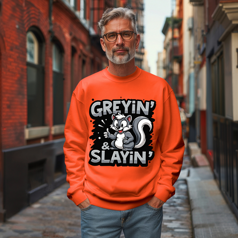 Greyin' & Slayin' Unisex Crewneck Sweatshirt