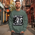 Greyin' & Slayin' Unisex Crewneck Sweatshirt
