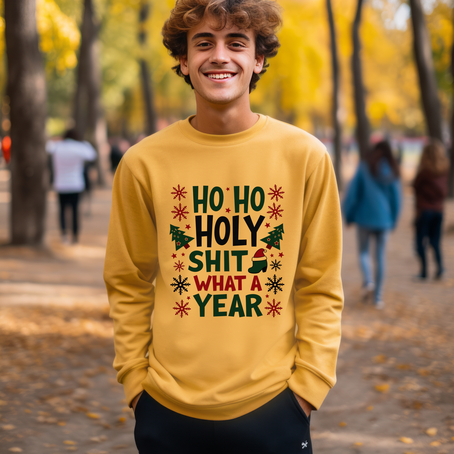 Sarcastic "Ho Ho Holy Sh*t" Christmas Sweatshirt