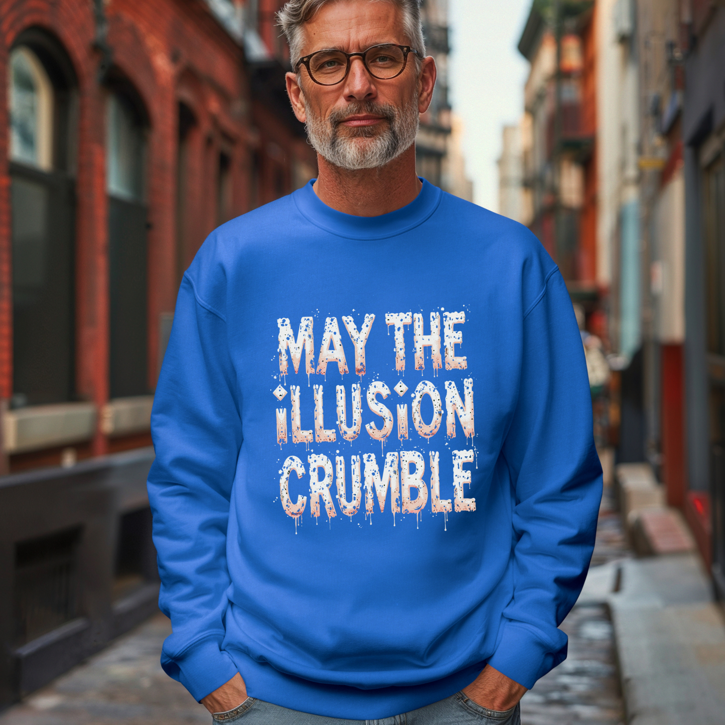 May the Illusion Crumble Crewneck Sweatshirt