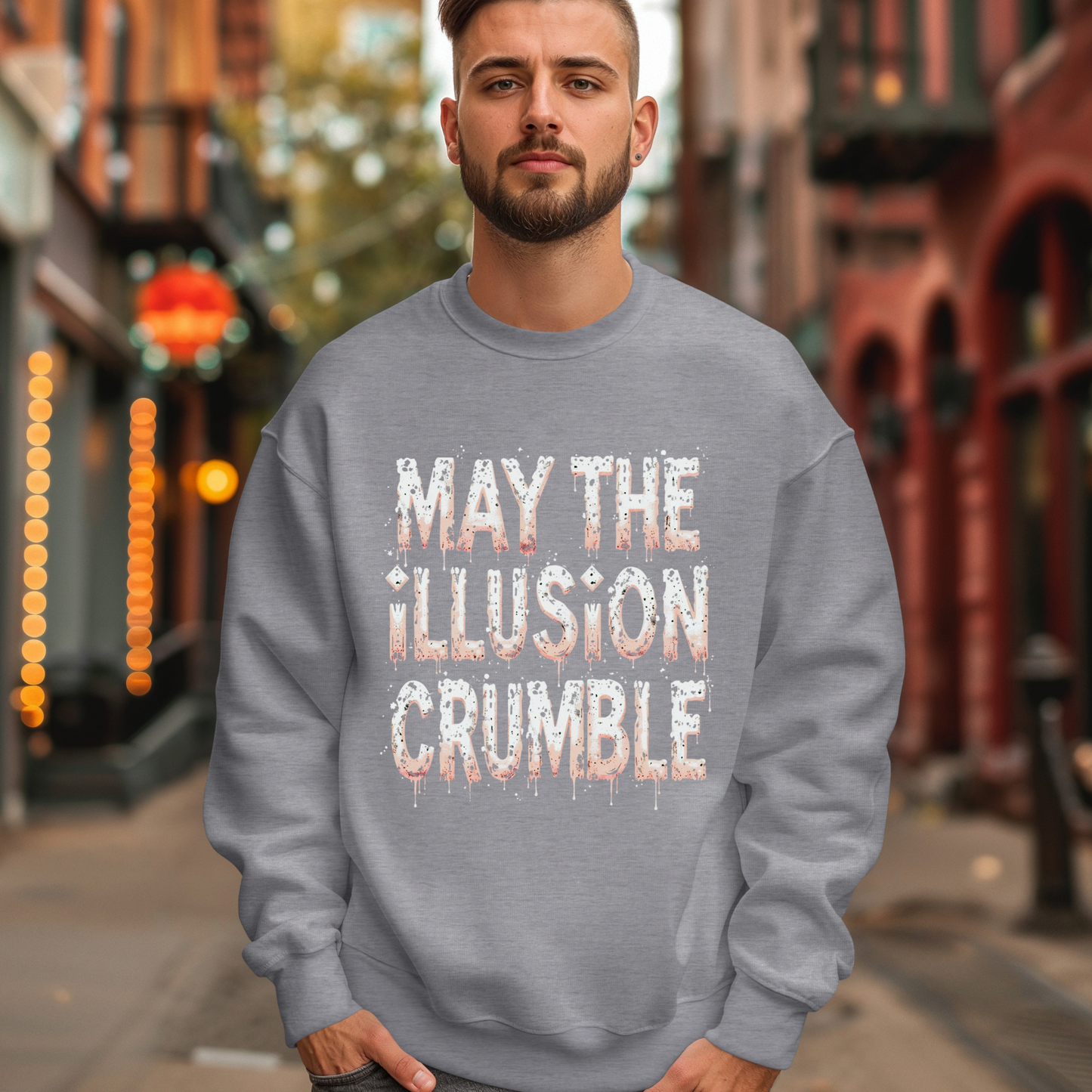 May the Illusion Crumble Crewneck Sweatshirt