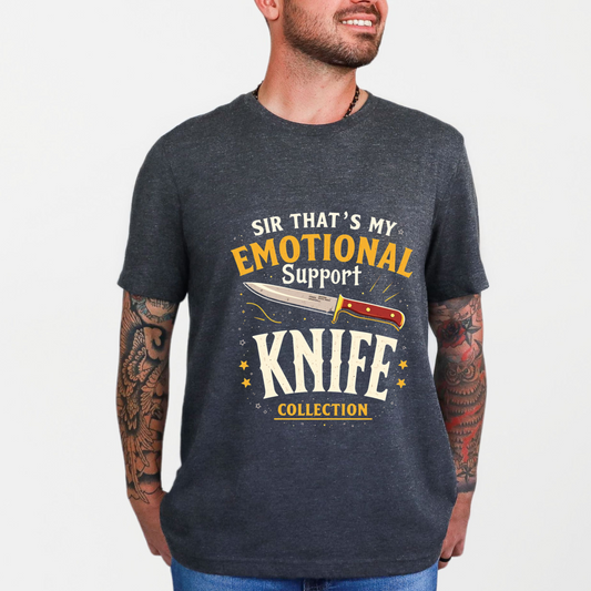 Emotional Support Knife Funny Graphic T-Shirt