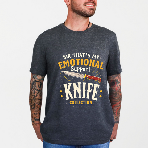 Emotional Support Knife Funny Graphic T-Shirt