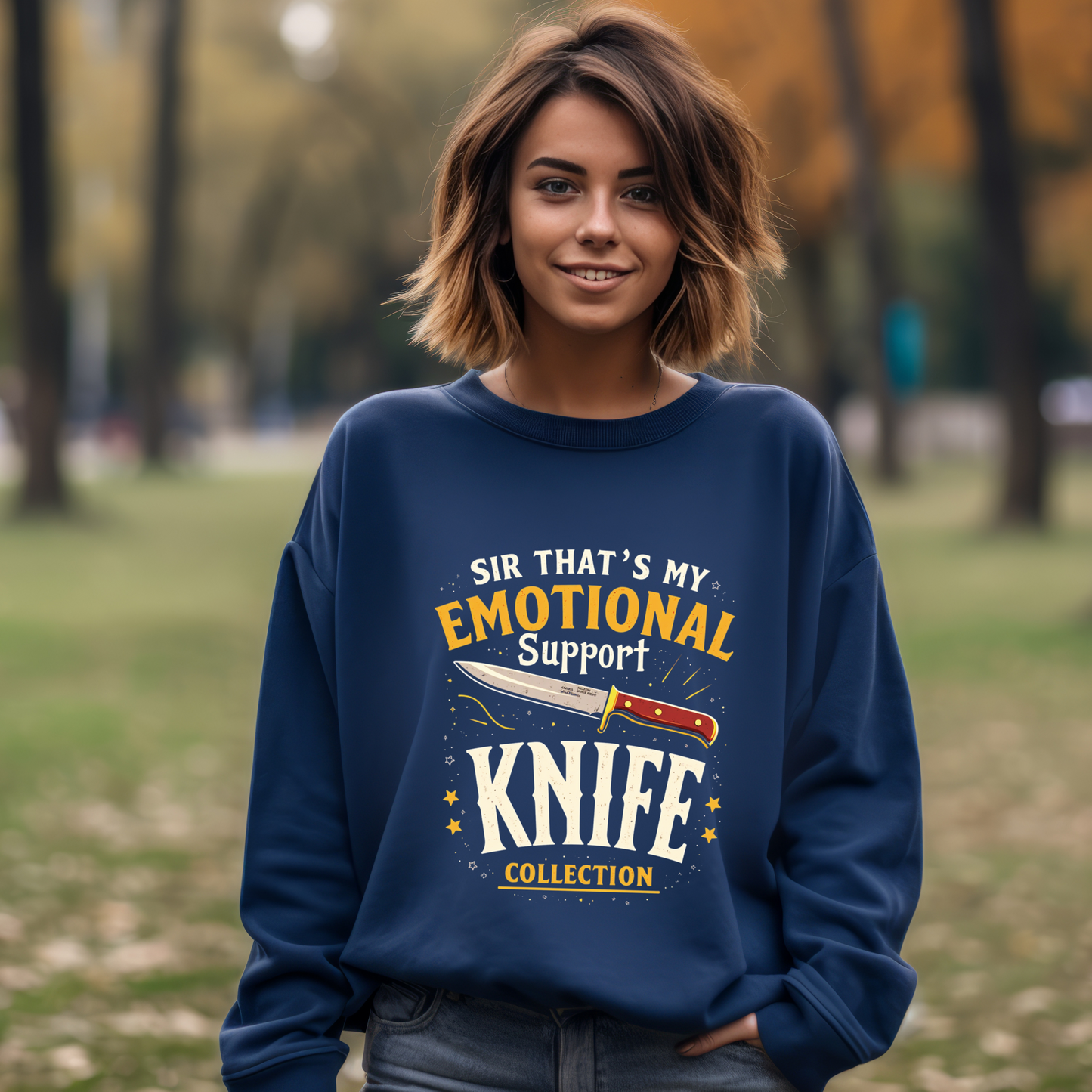 Funny Emotional Support Knife Sweatshirt