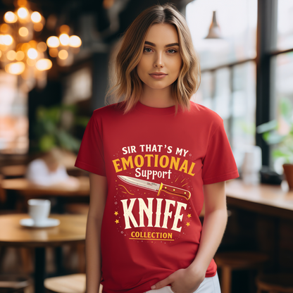Emotional Support Knife Funny Graphic T-Shirt