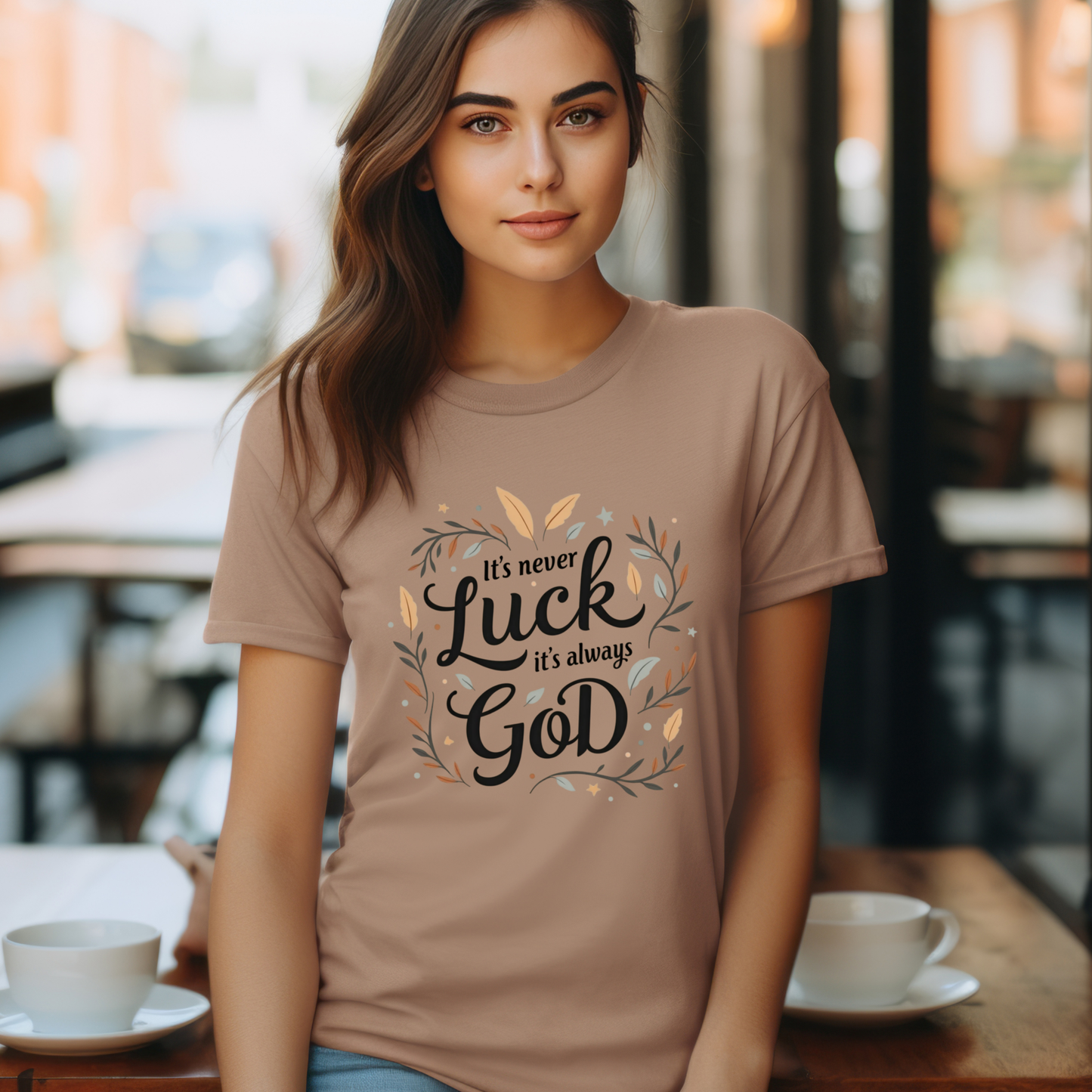 It's Never Luck, It's Always God Faith Based Tee