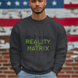 Matrix-Inspired Crewneck Sweatshirt - Reality is a Matrix Sweater