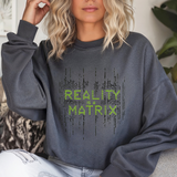 Matrix-Inspired Crewneck Sweatshirt - Reality is a Matrix Sweater
