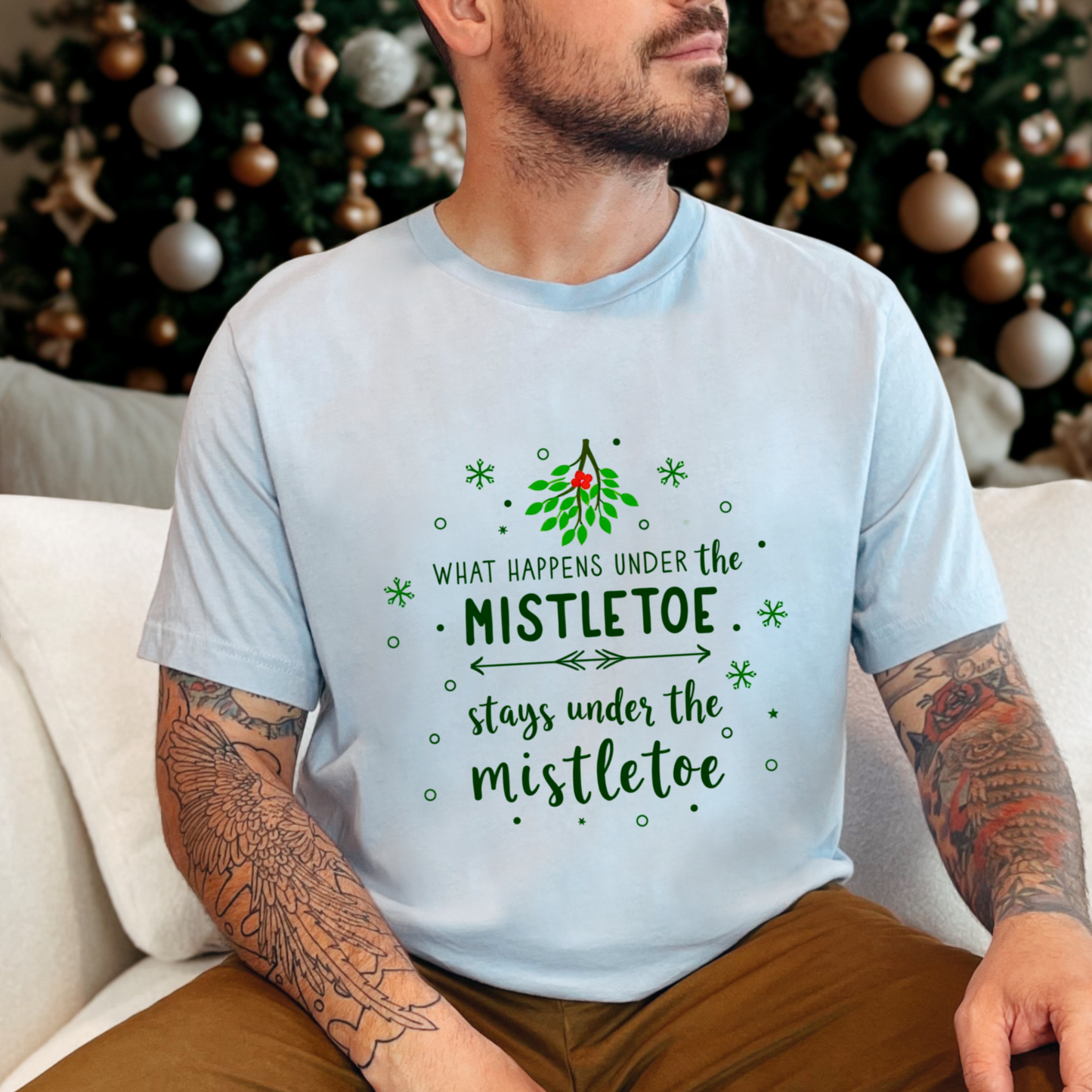 Mistletoe Kisses Christmas Tee