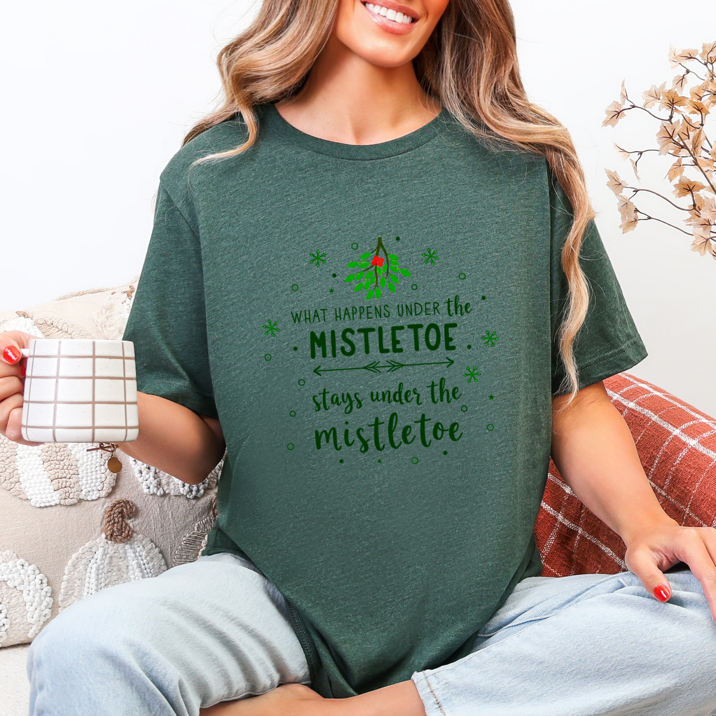 Mistletoe Kisses Christmas Tee