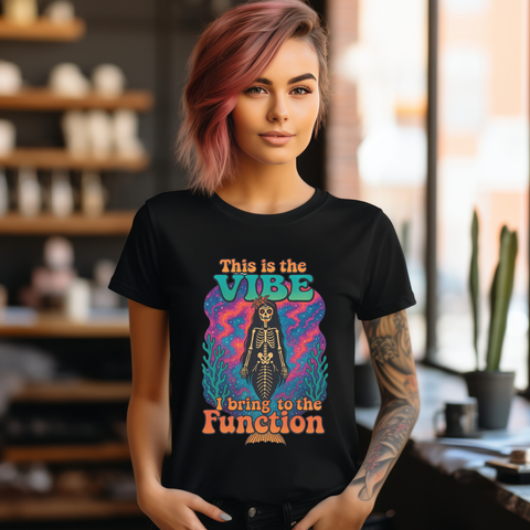 Vintage Vibe Skeleton Tee - Mermaid Skeleton Graphic T-Shirt