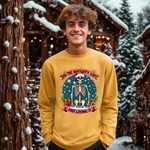 Funny Skeleton Christmas Sweater, On The Naughty List & Loving It Christmas Sweatshirt