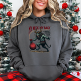 Krampus "My Neck, My Back" Hoodie, Sarcastic Christmas Sweatshirt