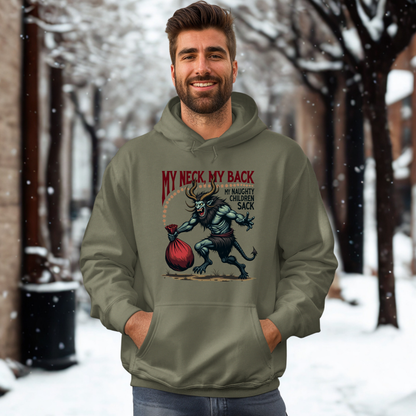 Krampus "My Neck, My Back" Hoodie, Sarcastic Sweatshirt