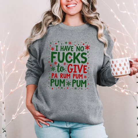 Funny Christmas Sweatshirt: "I Have No F*cks to Give" Holiday Sweater