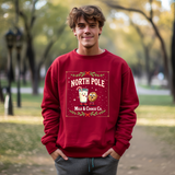 North Pole Milk & Cookie Co. Christmas Sweatshirt - Festive Whimsical Sweater