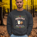 North Pole Milk & Cookie Co. Christmas Sweatshirt - Festive Whimsical Sweater