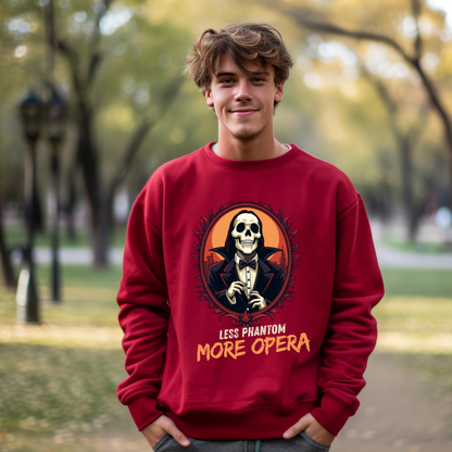 Funny Less Phantom More Opera Crewneck Sweatshirt