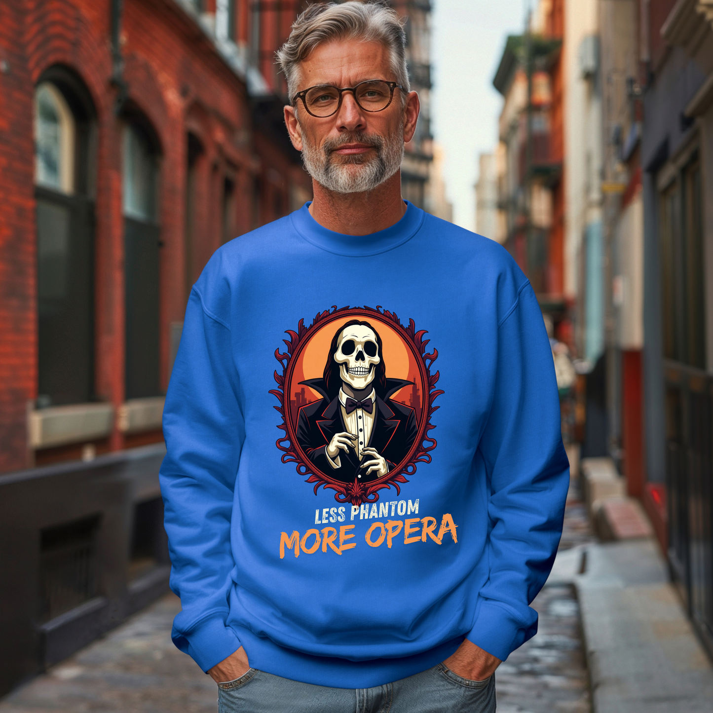 Funny Less Phantom More Opera Crewneck Sweatshirt