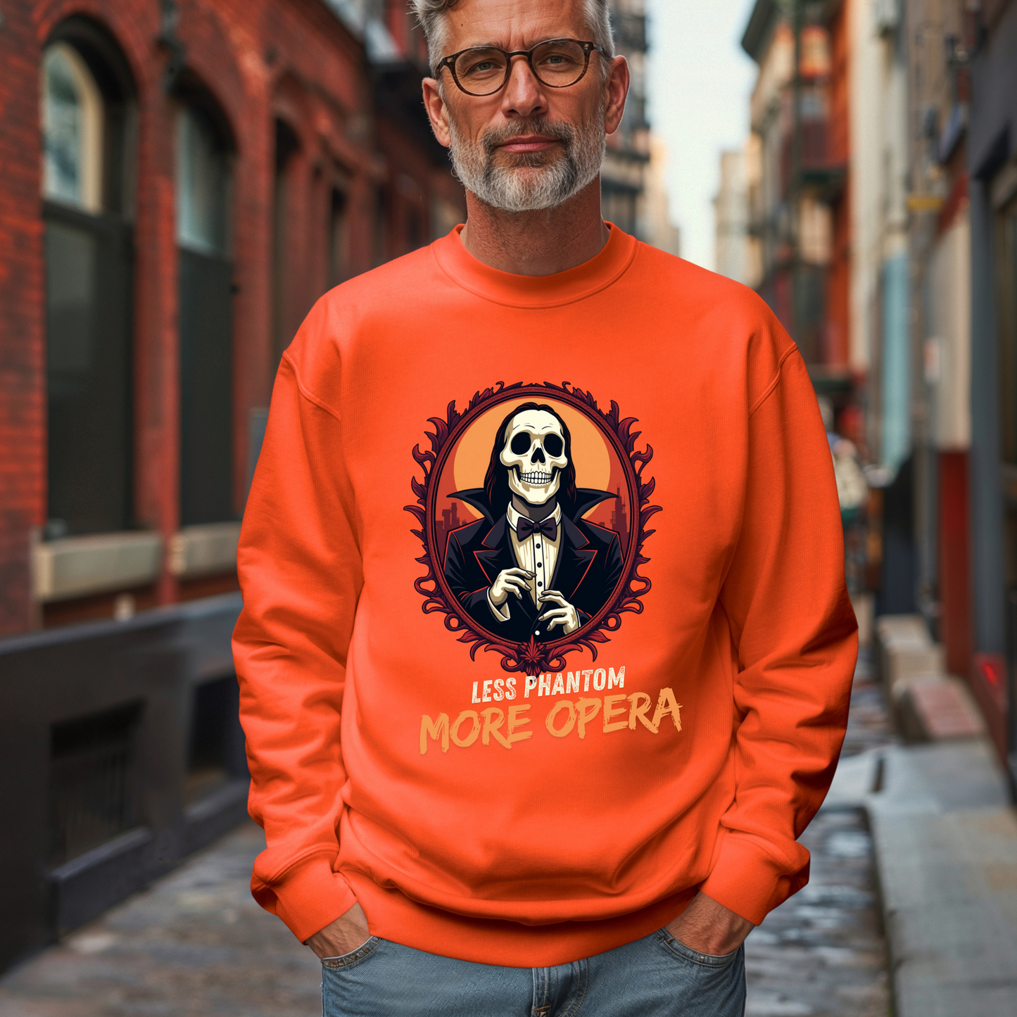 Funny Less Phantom More Opera Crewneck Sweatshirt