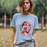 Vintage-Inspired Pink Pomegranate Club Persephone Tee, Retro Coquette Graphic Shirt
