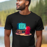 Sarcastic Monster Cartoon Tee: Funny "I Can't See Red Flags..." Monster T-Shirt