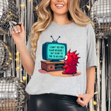 Sarcastic Monster Cartoon Tee: Funny "I Can't See Red Flags..." Monster T-Shirt