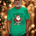 Funny Santa Tee, "You Should See The Size Of My Sack" Sarcastic Christmas T-Shirt