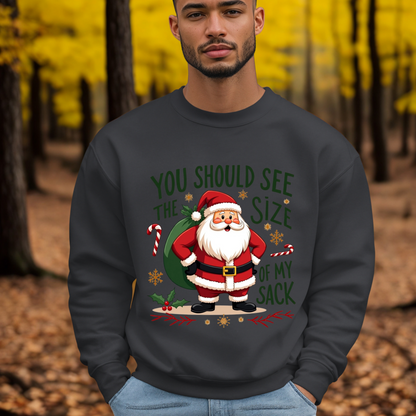 You Should See The Size Of My Sack Sarcastic Santa Sweatshirt