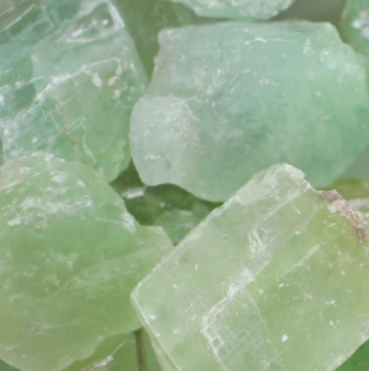 Untumbled Green Calcite Crystal