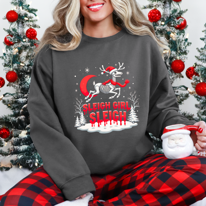 Sleigh Girl Sleigh Gothic Holiday Sweater
