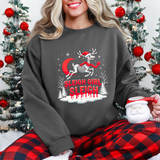 Gothic Skeleton Reindeer Christmas Sweatshirt - Sleigh Girl Sleigh Holiday Sweater