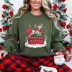 Gothic Skeleton Reindeer Christmas Sweatshirt - Sleigh Girl Sleigh Holiday Sweater