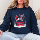 Gothic Skeleton Reindeer Christmas Sweatshirt - Sleigh Girl Sleigh Holiday Sweater
