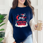 Gothic Skeleton Reindeer Christmas Tee - Sleigh Girl Sleigh Holiday Shirt