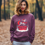 Gothic Skeleton Reindeer Christmas Sweatshirt - Sleigh Girl Sleigh Holiday Sweater