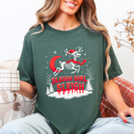 Gothic Skeleton Reindeer Christmas Tee - Sleigh Girl Sleigh Holiday Shirt