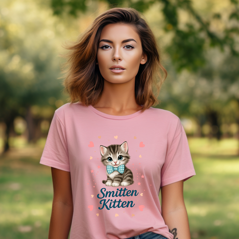 Smitten Kitten Graphic Tee - Coquette Kitten Tee