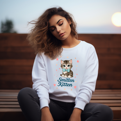 Sarcastic Smitten Kitten Graphic Sweatshirt
