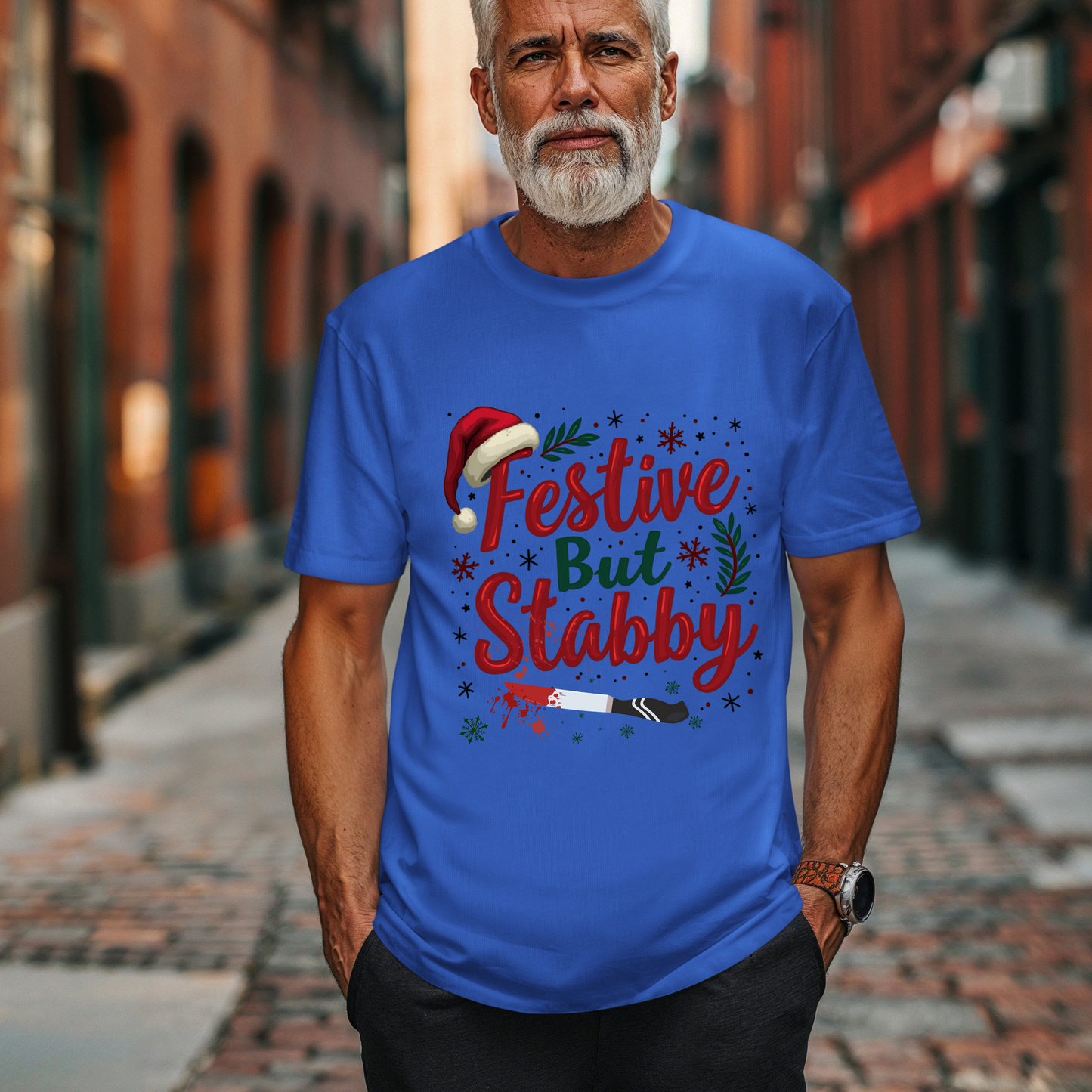 Festive But Stabby Christmas T-Shirt