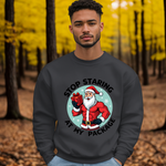 Stop Staring At My Package Funny Christmas Sweatshirt