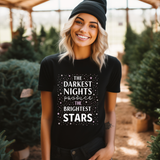 Inspirational Cosmic Graphic Tee, Motivational Bright Stars T-Shirt