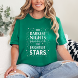 Inspirational Cosmic Graphic Tee, Motivational Bright Stars T-Shirt