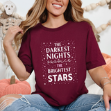 Inspirational Cosmic Graphic Tee, Motivational Bright Stars T-Shirt