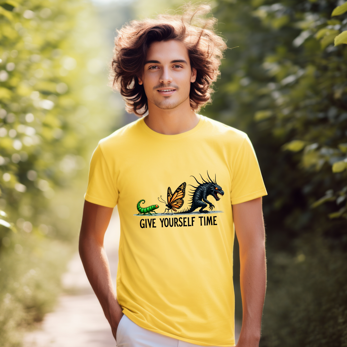 Sarcastic Give Yourself Time Horror Transformation Tee