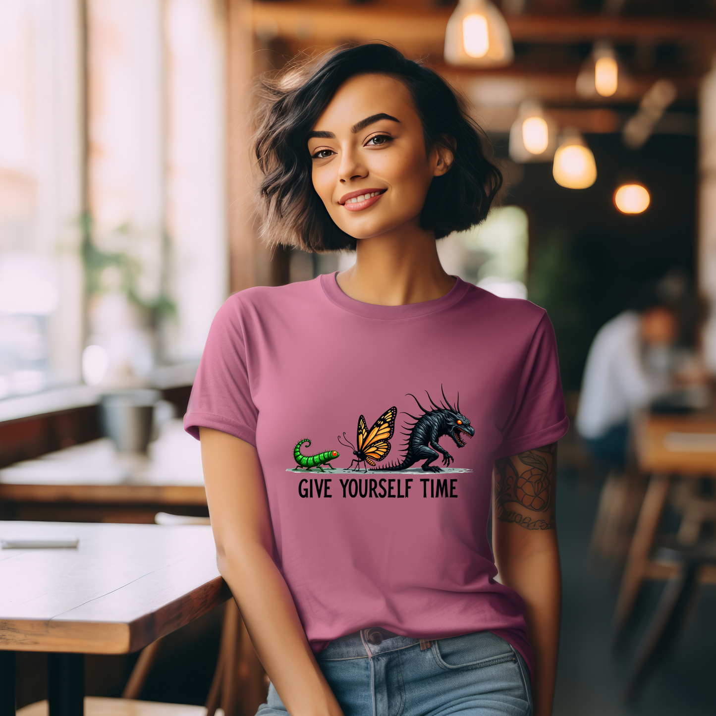 Sarcastic Give Yourself Time Horror Transformation Tee