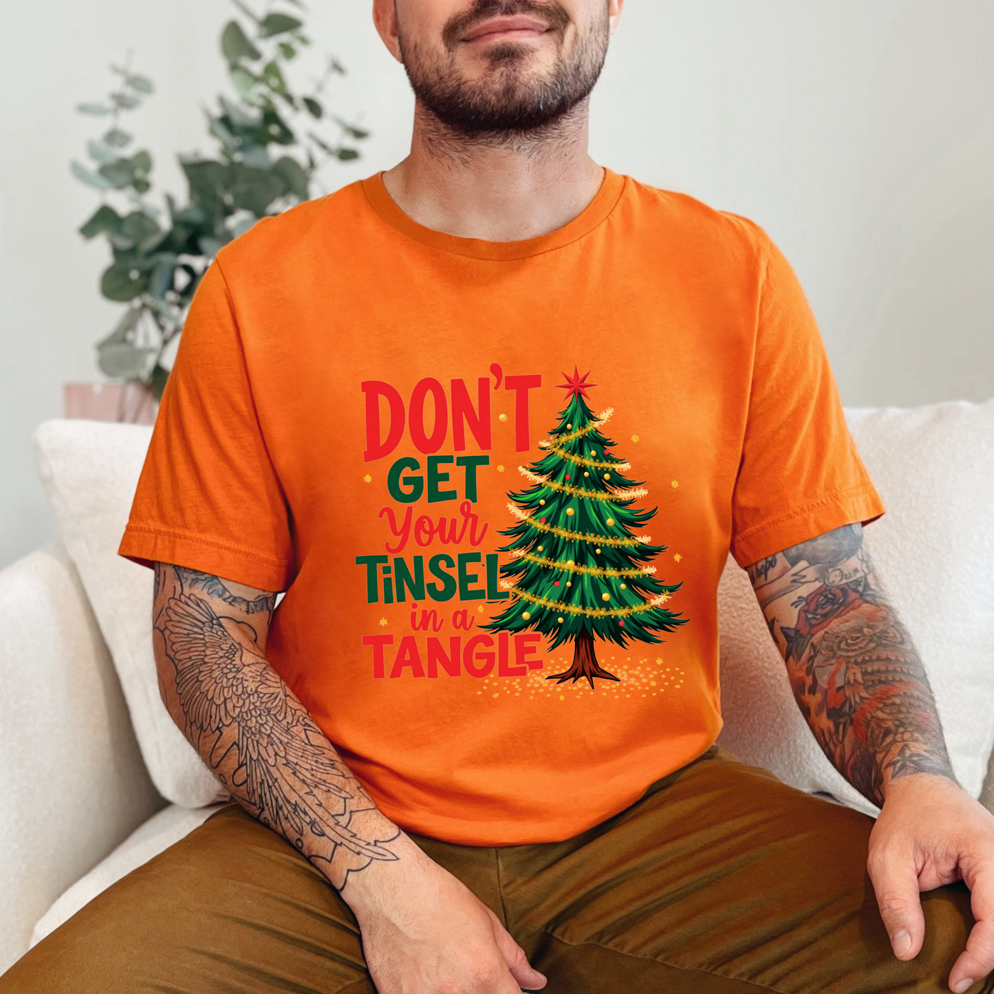 Funny "Don't Get Your Tinsel in a Tangle" T-Shirt